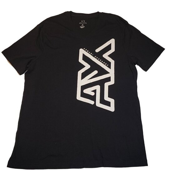 Armani Exchange AX black t shirt size XL v neck - Picture 1 of 6